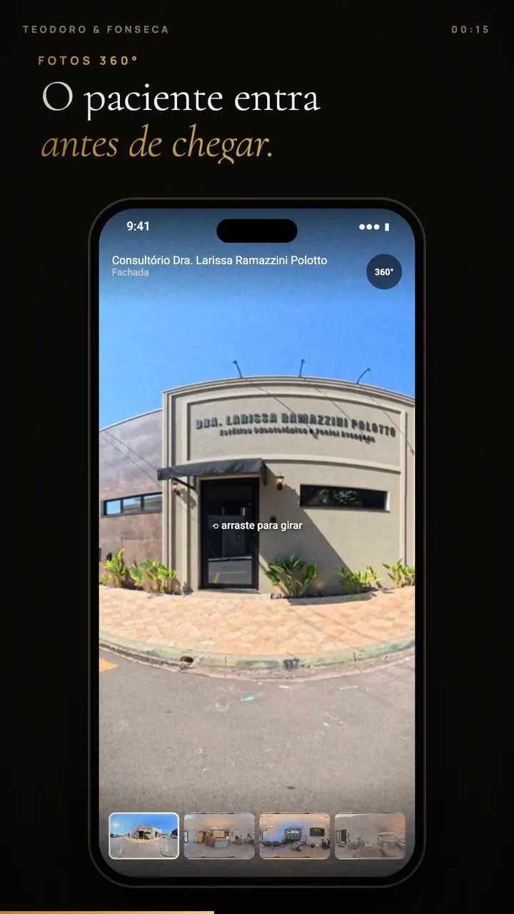 Tour 360 graus do consultório